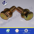 Asme 1/2 Yellow Zinc Finished Hexagonal Bolt